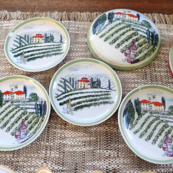 Bia Brie Camembert Baker Set of 5, VTG Cordon Bleu Porcelain Cheese Dish Set 5" - Picture 5 of 12